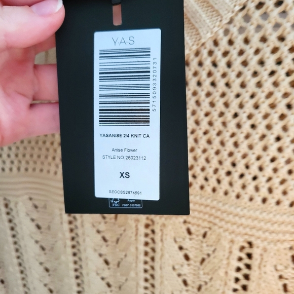 ASOS YAS - beige knit sweater size xs - Picture 3 of 4